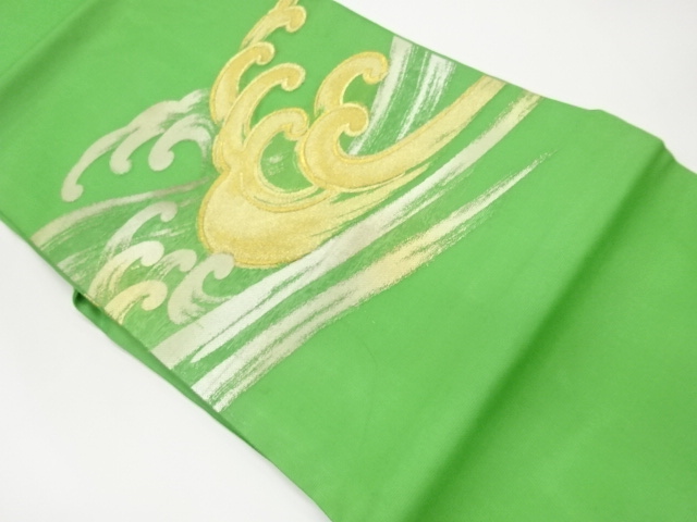 JAPANESE NAGOYA OBI FOR SUMMER / WOVEN ROUGH WAVE